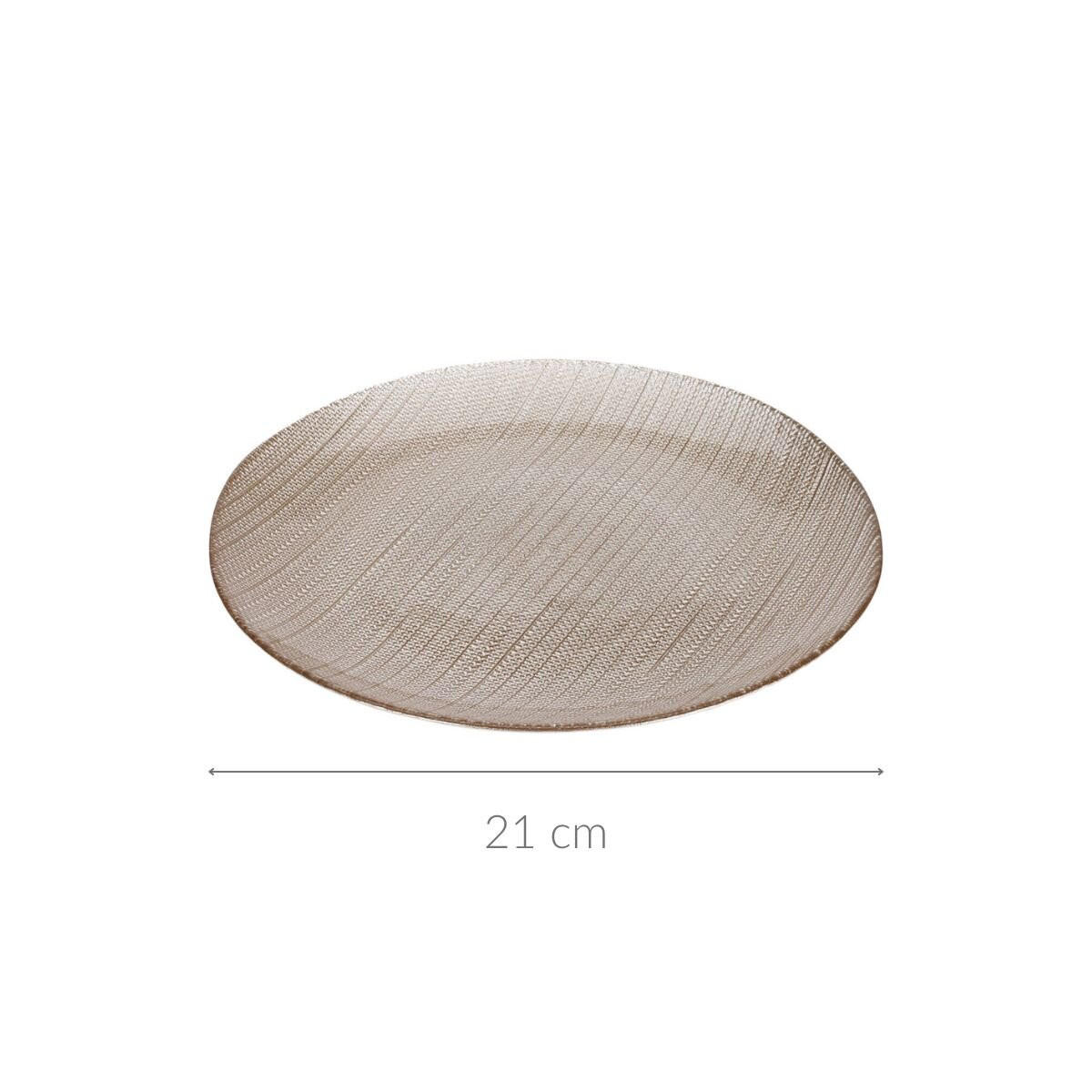 DESSERTTELLER Karneol 21 cm - Goldfarben, Glas (21cm) - Home Styling Collection