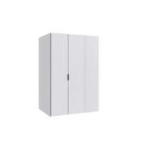 KLEIDERSCHRANK Norderney in Weiß – begehbarer Eckkleiderschrank 90cm Tiefe - Weiß, Holzwerkstoff (135/197/97cm)