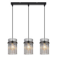 PENDELLEUCHTE Willow 48/5/150 cm - Schwarz, Glas (48/5/150cm) - ZMH