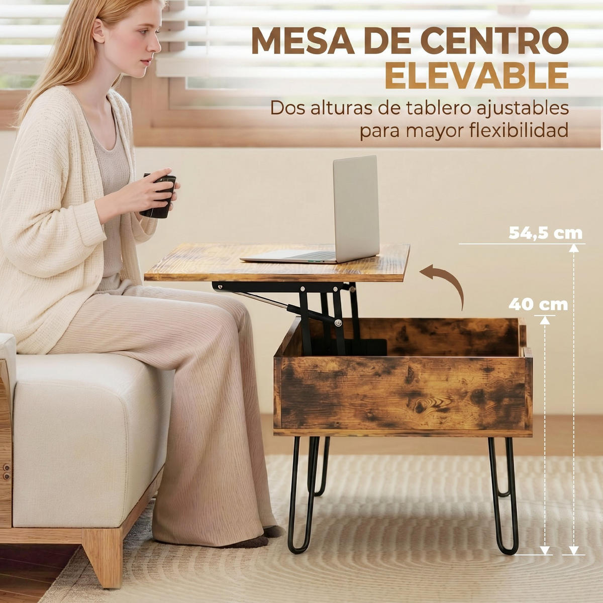 COUCHTISCH Braun 13 Stück - Braun, Naturmaterialien (95/50/40cm) - GiPP