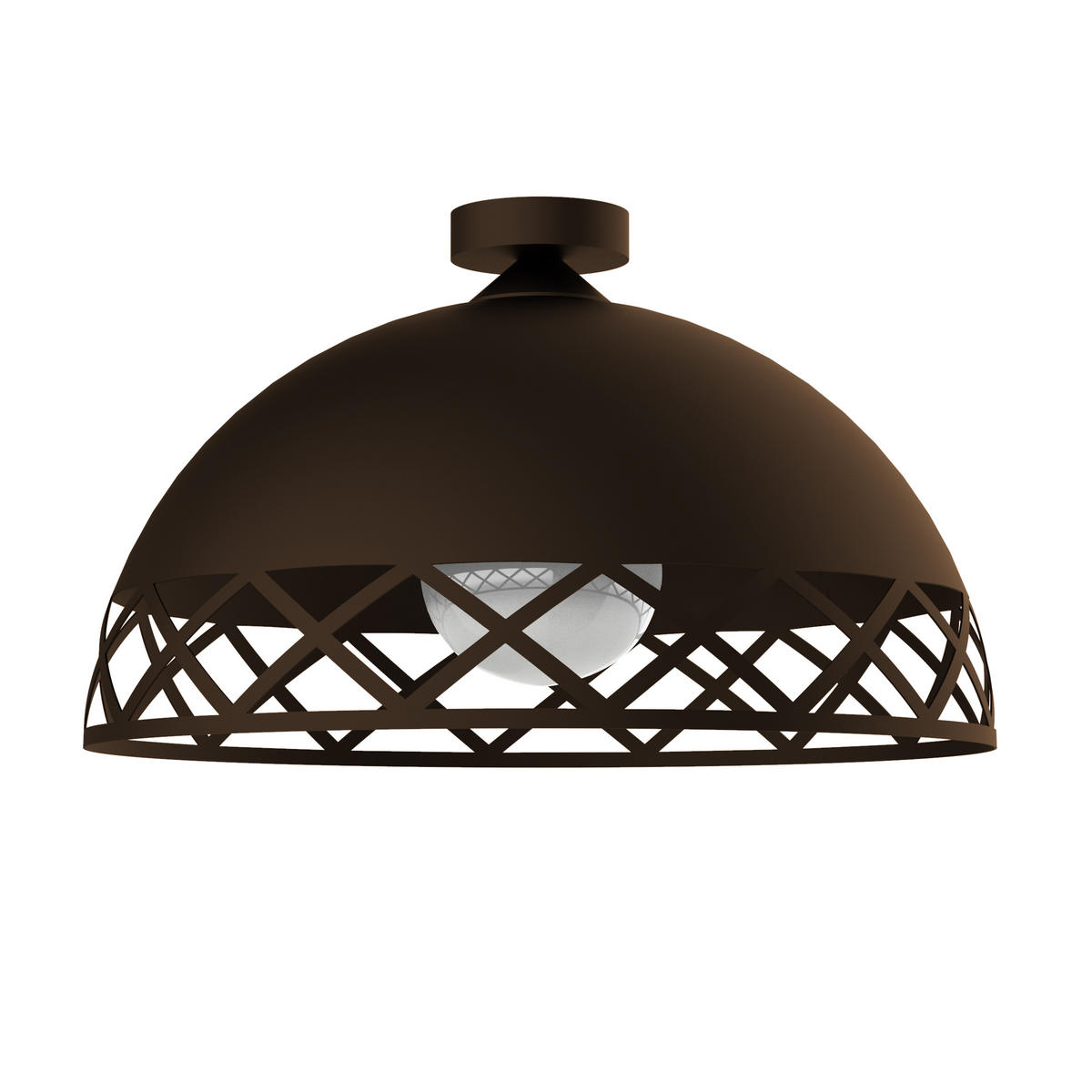 DECKENLEUCHTE - Dunkelbraun, Metall (30/60/30cm) - Lumicom