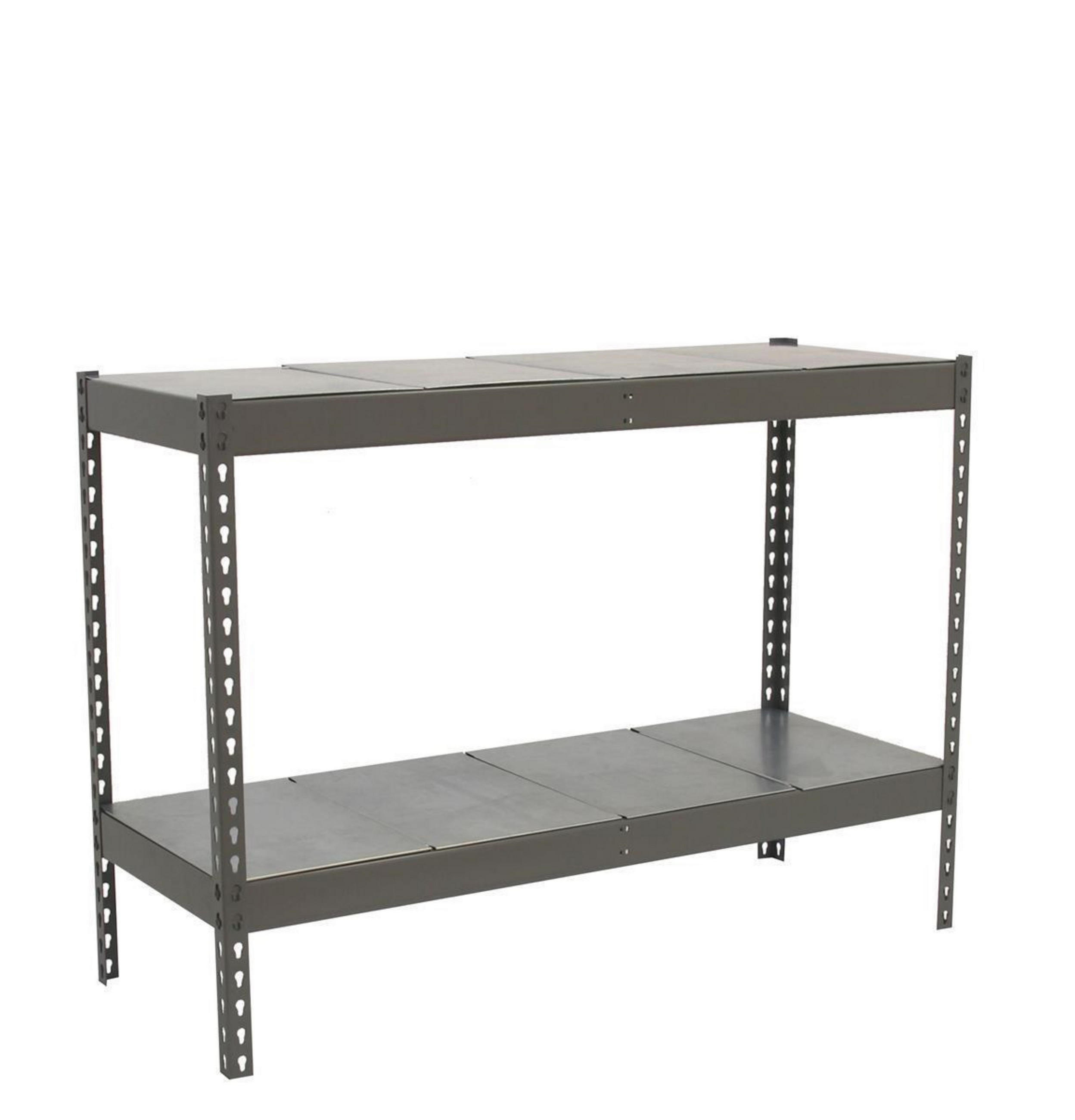 SCHWERLASTREGAL Metal Beast Two HxBxT 90 x 120 x 60 cm 2 Ebenen Fachlast 600 kg Grau - Grau, Metall (120/90/60cm) - PROREGAL