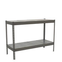 SCHWERLASTREGAL Metal Beast Two HxBxT 90 x 120 x 45 cm 2 Ebenen Fachlast 600 kg Grau - Grau, Metall (120/90/45cm) - PROREGAL