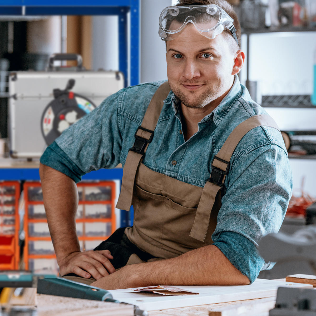 SCHWERLASTREGAL - Multicolor, Holzwerkstoff/Metall (90/180/60cm) - Relaxdays