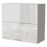 KÜCHENHÄNGESCHRANK Essen W8B/80-AV Weiß Hochglanz / Weiß Matt 80 / 32,5 / 72cm - Weiß Hochglanz/Weiß, Holz/Holzwerkstoff (80/72/32.5cm) - Feldmann-Wohnen