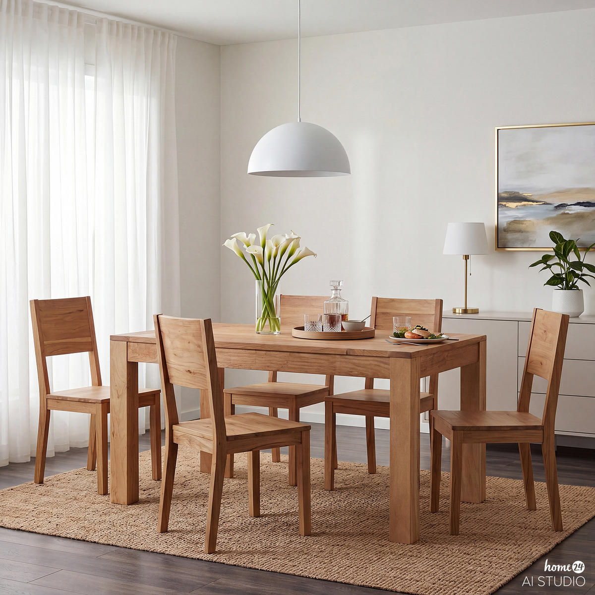 AUSZIEHBARER MASSIVHOLZESSTISCH - Ausziehbar - Akazie - Braun, Holz (80/120/76cm) - home24