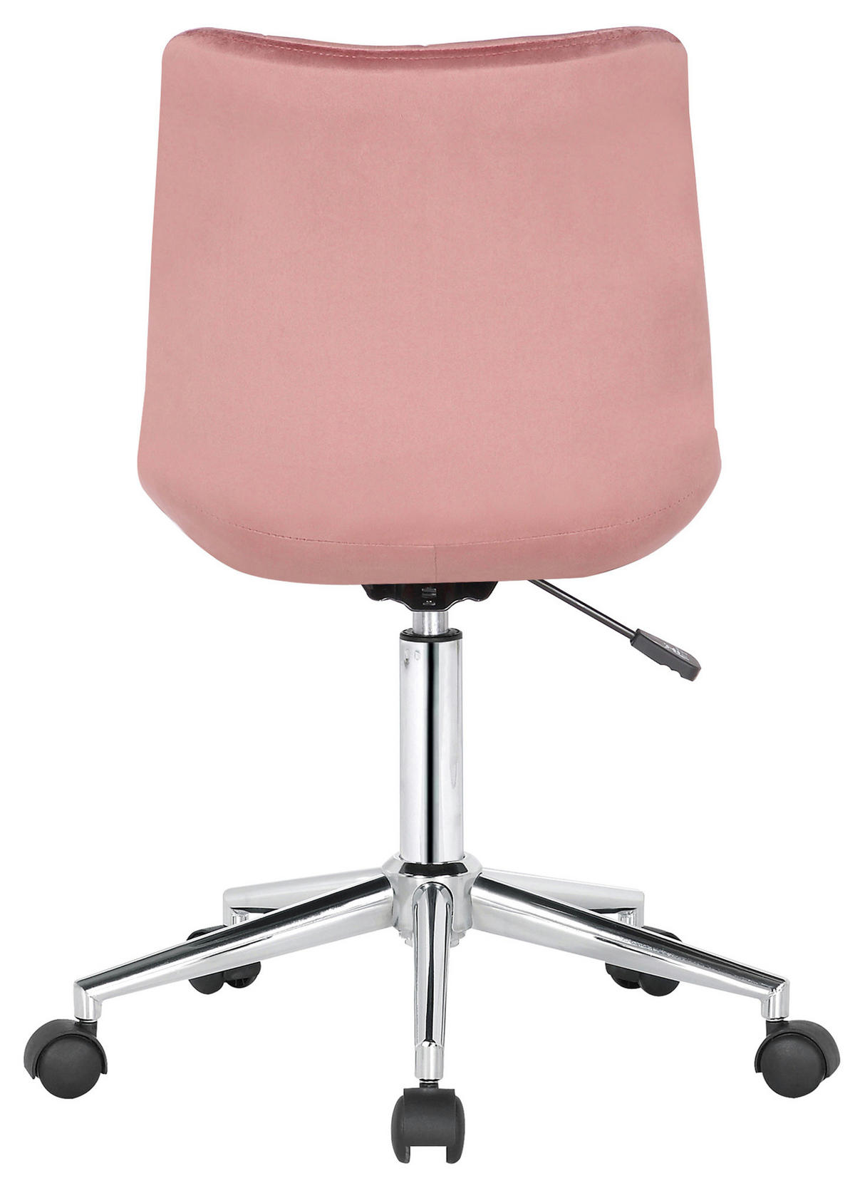DREHSTUHL Samt pink - Chromfarben/Pink, Textil/Metall (46/81/62cm) - CLP