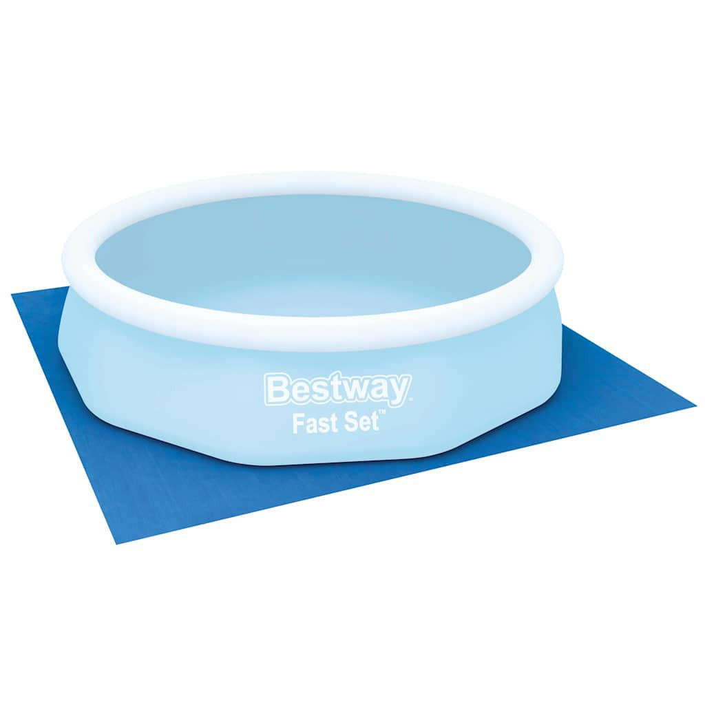 POOL-BODENPLANE BESTWAY Flowclear 335/335 Cm - Blau, Kunststoff (3/335cm) - Bestway