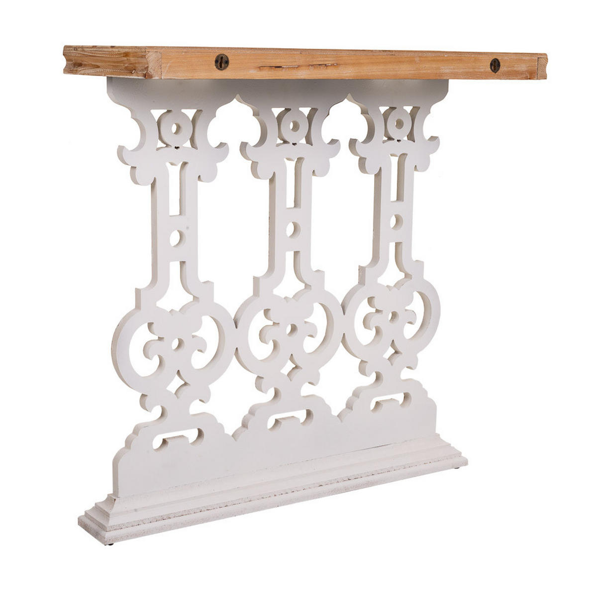 KONSOLENTISCH aus Holz, weiß, 81x30x82cm - Multicolor, Holz (82/81/30cm) - Wanderlust