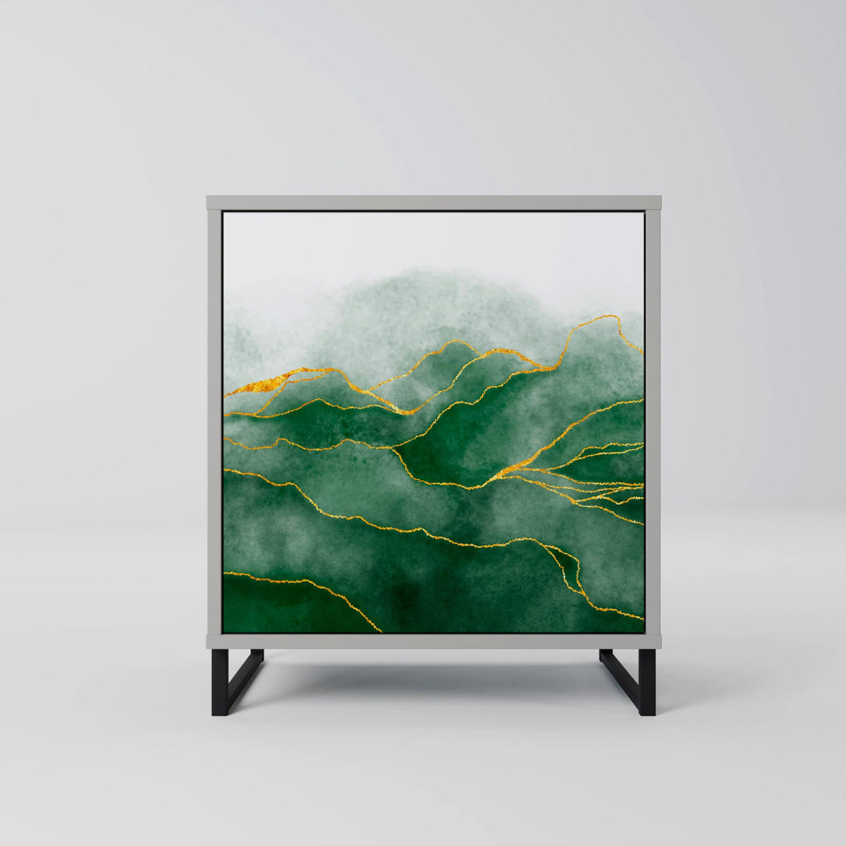 SIDEBOARD EXPENSIVE NATURE, Grau, 57,5x42x57,5 cm, Ohne Füße - Multicolor/Grau, Holzwerkstoff (57.5/57.5/42cm) - SpaceRebels