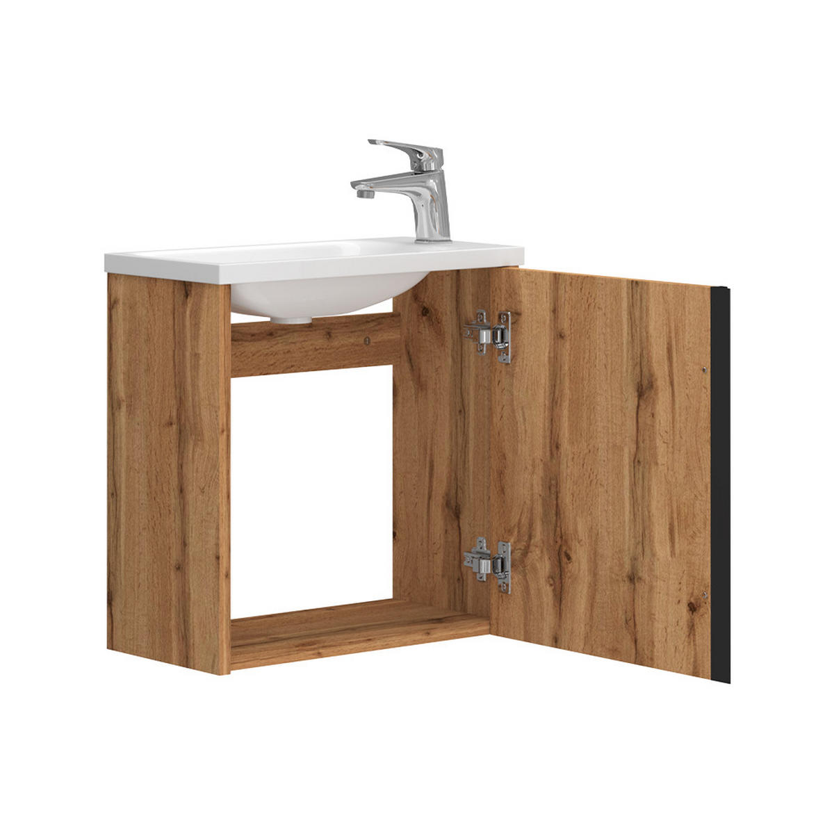 BADMÖBEL-SET Kleo Goldkraft Eiche 2 Teile - Eiche Wotan, Holzwerkstoff (49/50/24cm) - Vicco