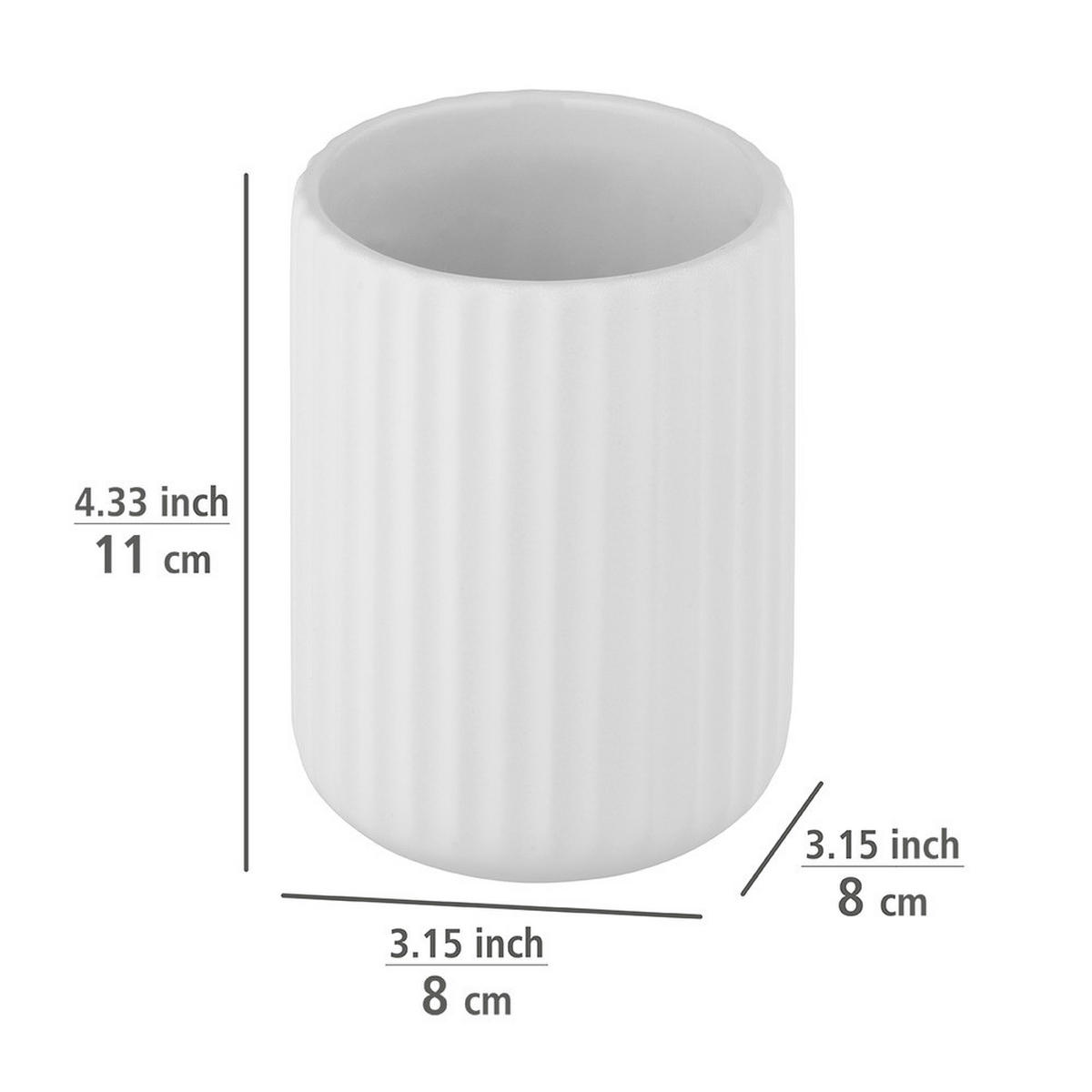ZAHNPUTZBECHER Keramik Belluno 8/8/11 cm - Weiß, Keramik (8/11/8cm) - Wenko