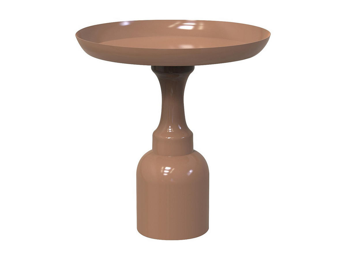 BEISTELLTISCH - 40 cm x 40 cm - metall - braun, taupe Kyresa - Taupe/Braun, Metall (40/40/45.5cm) - Vente-Unique