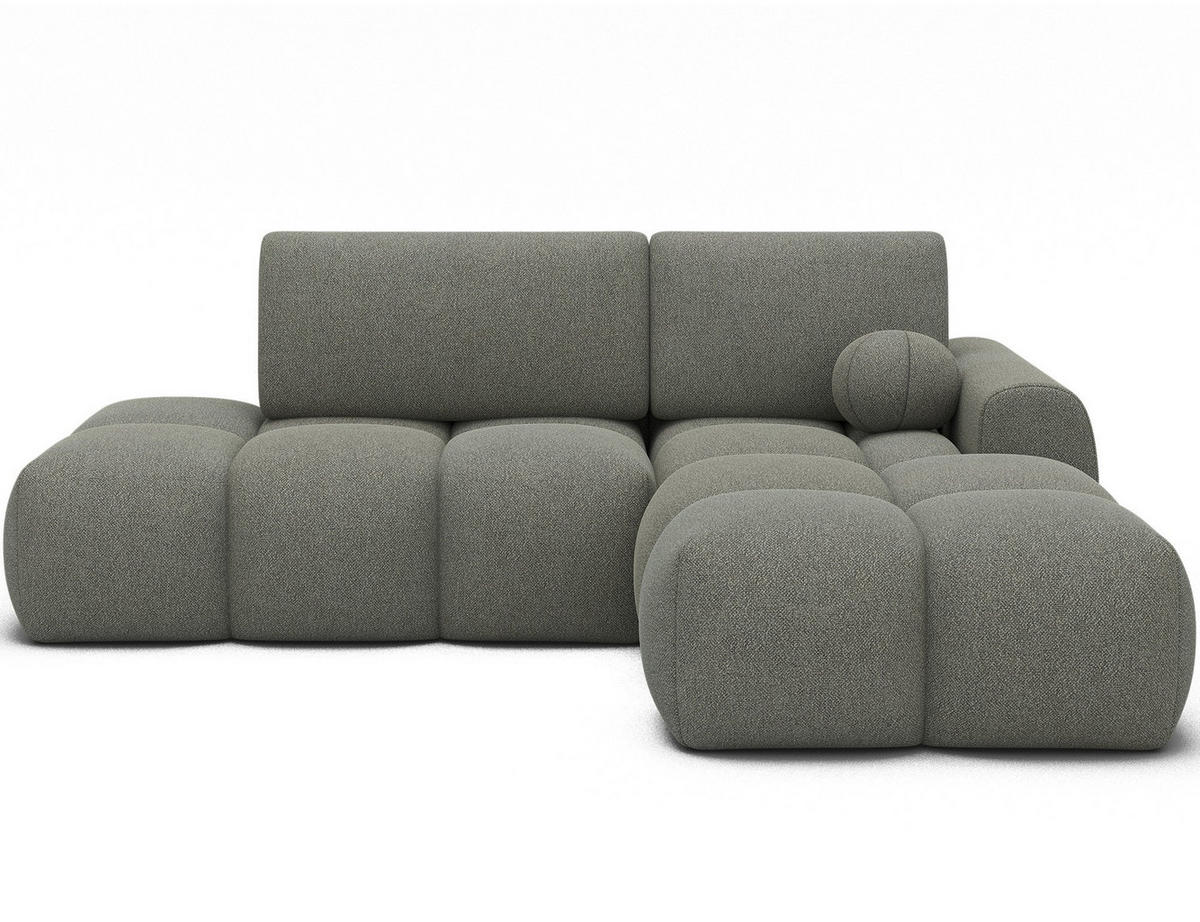 ECKSOFA VITTARIO mit Schlaffunktion & Bettkasten – Modernes L-Sofa 227 cm, inklusive Kissen - Grün, Kunststoff (227/95cm) - Wohnideebilder
