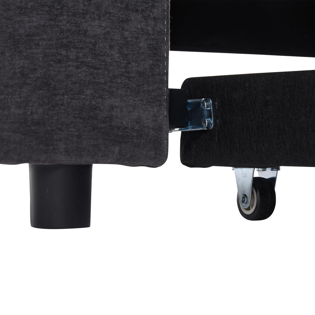 SCHLAFSOFA 3-in-1, Grau, 2-Sitzer, USB, Getränkehalter - Grau, Textil (74/82/140.5cm)