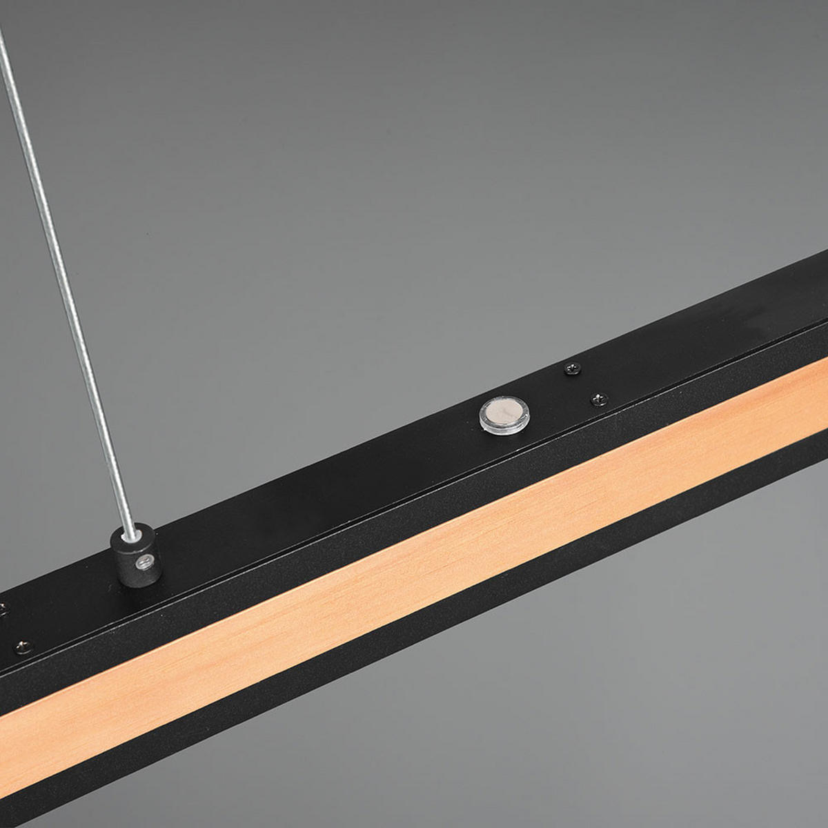 LED HÄNGELEUCHTE Metall Holzoptik Braun - Braun, Holz (6/110/150cm)