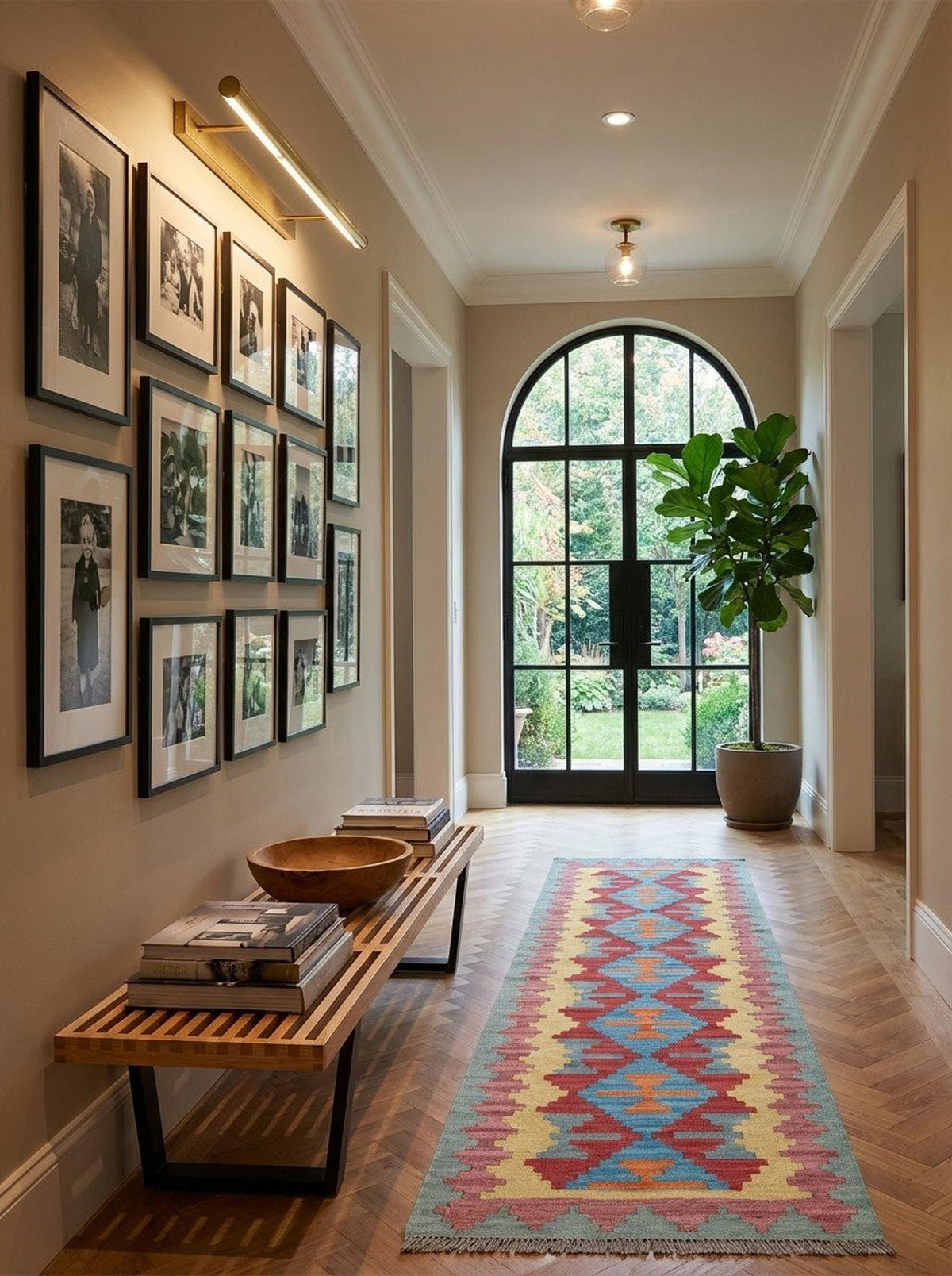 HANDWEBTEPPICH Kelim Gashgai Rot 195/59 cm Schurwolle - Rot, Textil (59/195cm) - Looma