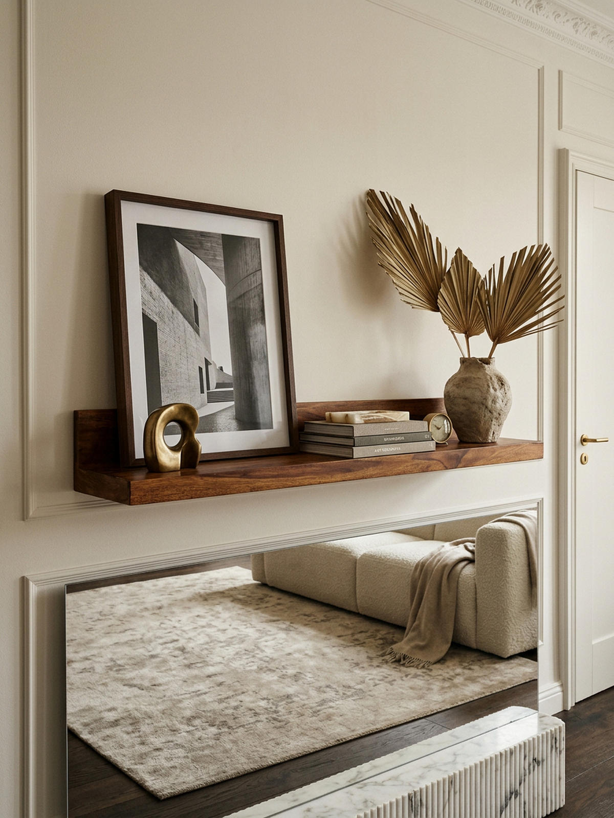 WANDREGAL NAKO Massivholz Flexibles Design Landhausstil, Braun 110x24x17 cm - Braun, Holz (110/17/24cm) - KADIMA DESIGN