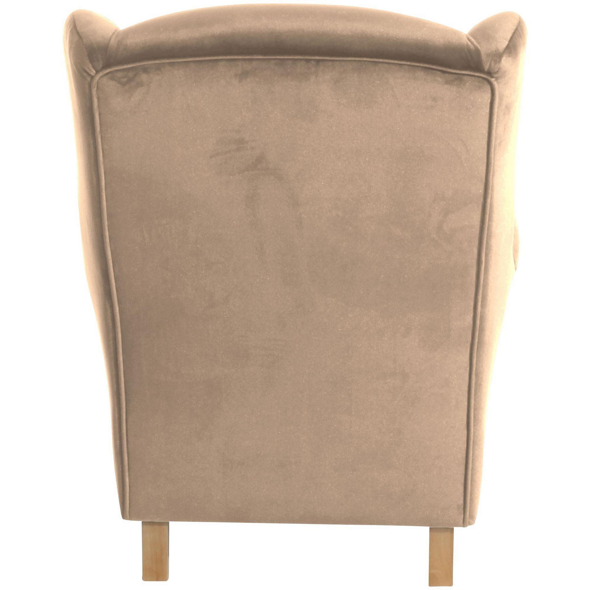 OHRENSESSEL Karlen Bezug Samtvelours Buche natur / sand - Sandfarben/Buchefarben, Kunststoff (86/103/77cm) - 58aufmkessel