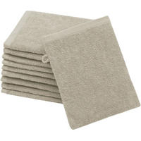WASCHHANDSCHUH, 10er-Set, 16x21 cm, 100% Baumwolle, Braun - Cappuccino, Textil (16/21cm) - Zollner
