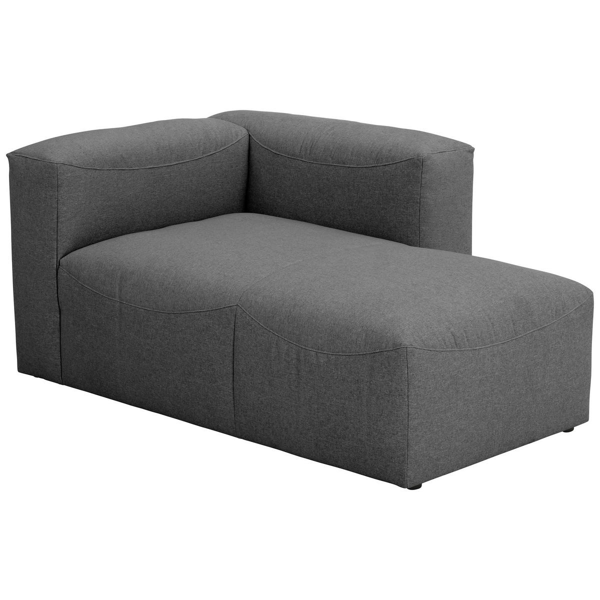 LONGCHAIR Armlehne rechts Kattrina Flachgewebe anthrazit - Anthrazit, Kunststoff (160/73/100cm) - 58aufmkessel