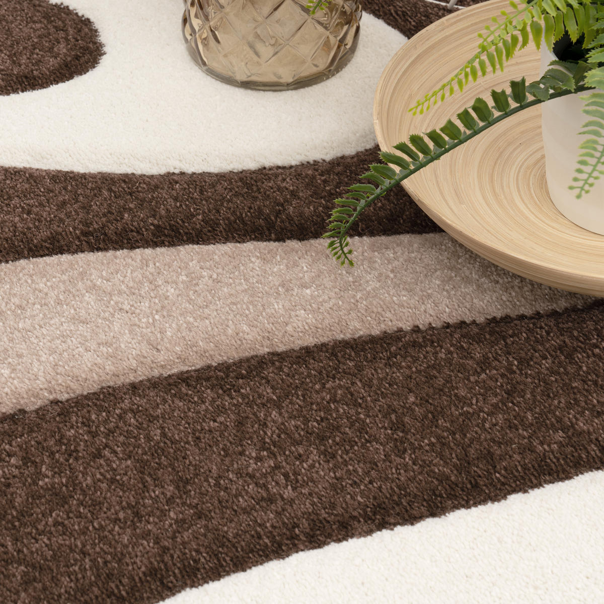 KURZFLORTEPPICH 60/110 cm Diamond 760 - Braun, Textil (60/110cm) - Paco Home