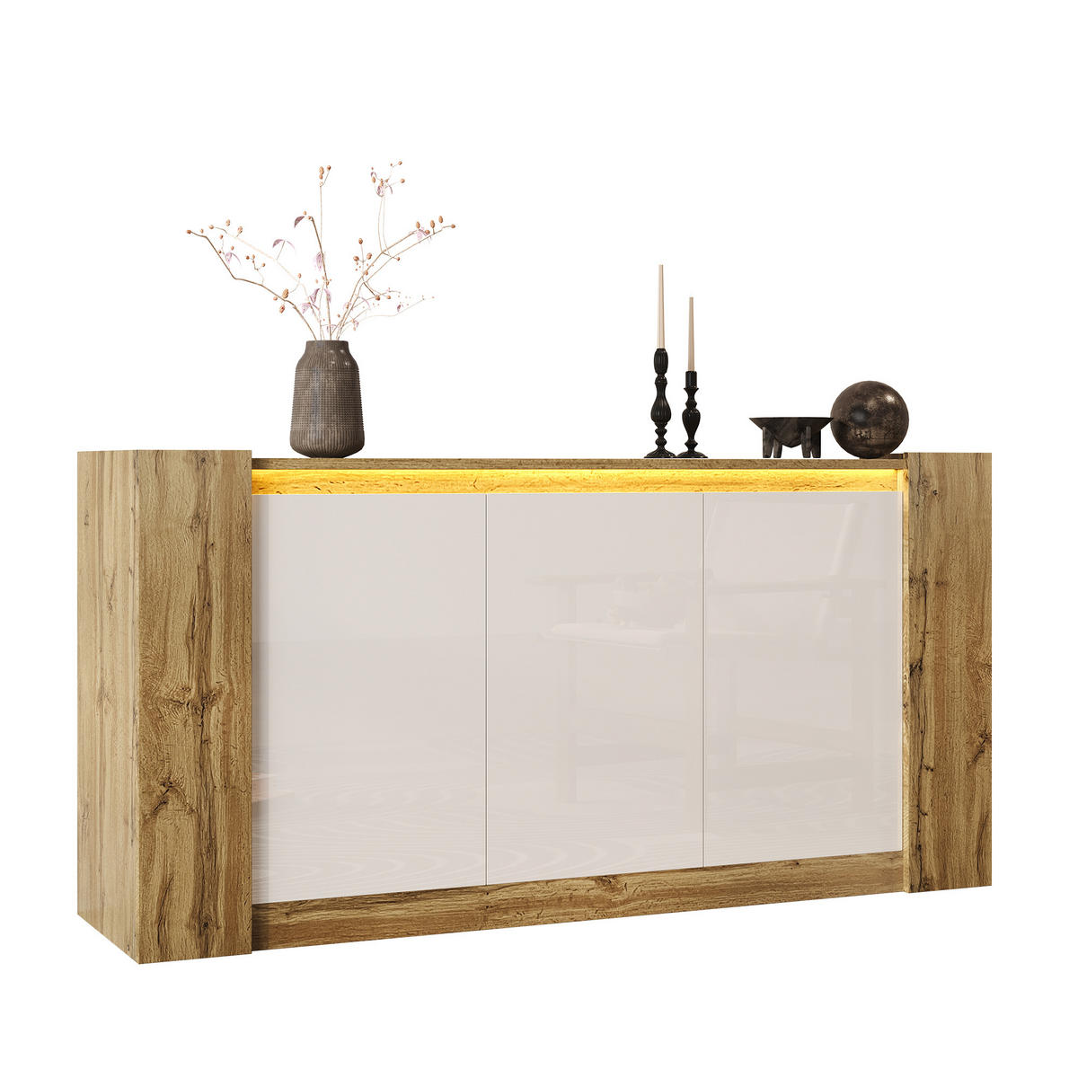 SIDEBOARD Holzoptik 150/40/70 cm - Hellbraun, Holzwerkstoff (40/70.5/150cm) - Urban Meuble