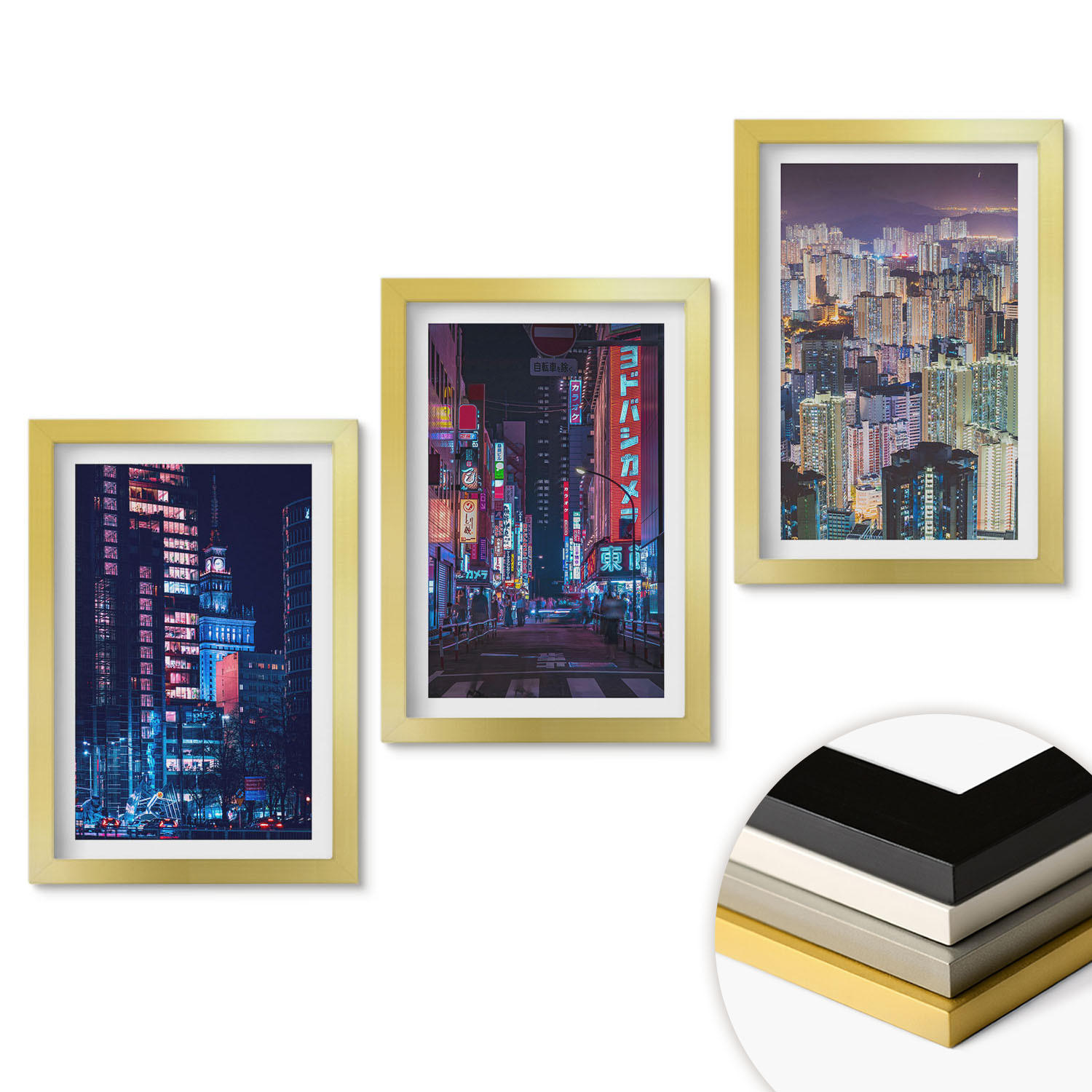 ArtPrintCave Wandbilder Gold 20x30 cm
