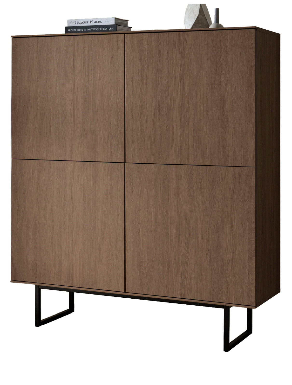 Furn.Design Highboard Nussbaum 115x137x40 cm