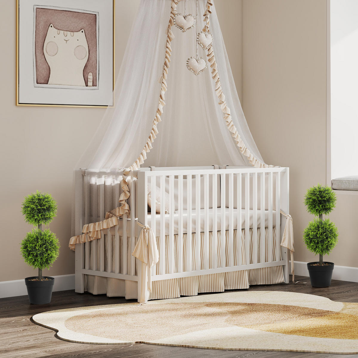 KUNSTPFLANZE 2er-Set DE-16644 Doppelkugeln, 60 cm, 213 Blätter Grün - Grün, Kunststoff (60cm) - ComfortXL