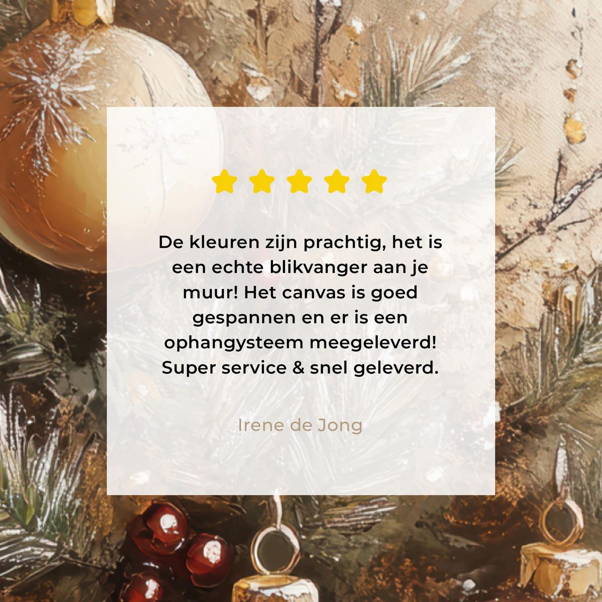 LEINWANDBILD Weihnachten - Kugeln - Beige - Gold Deko XXL 80x120 cm - Goldfarben, Textil (80/120cm) - MuchoWow