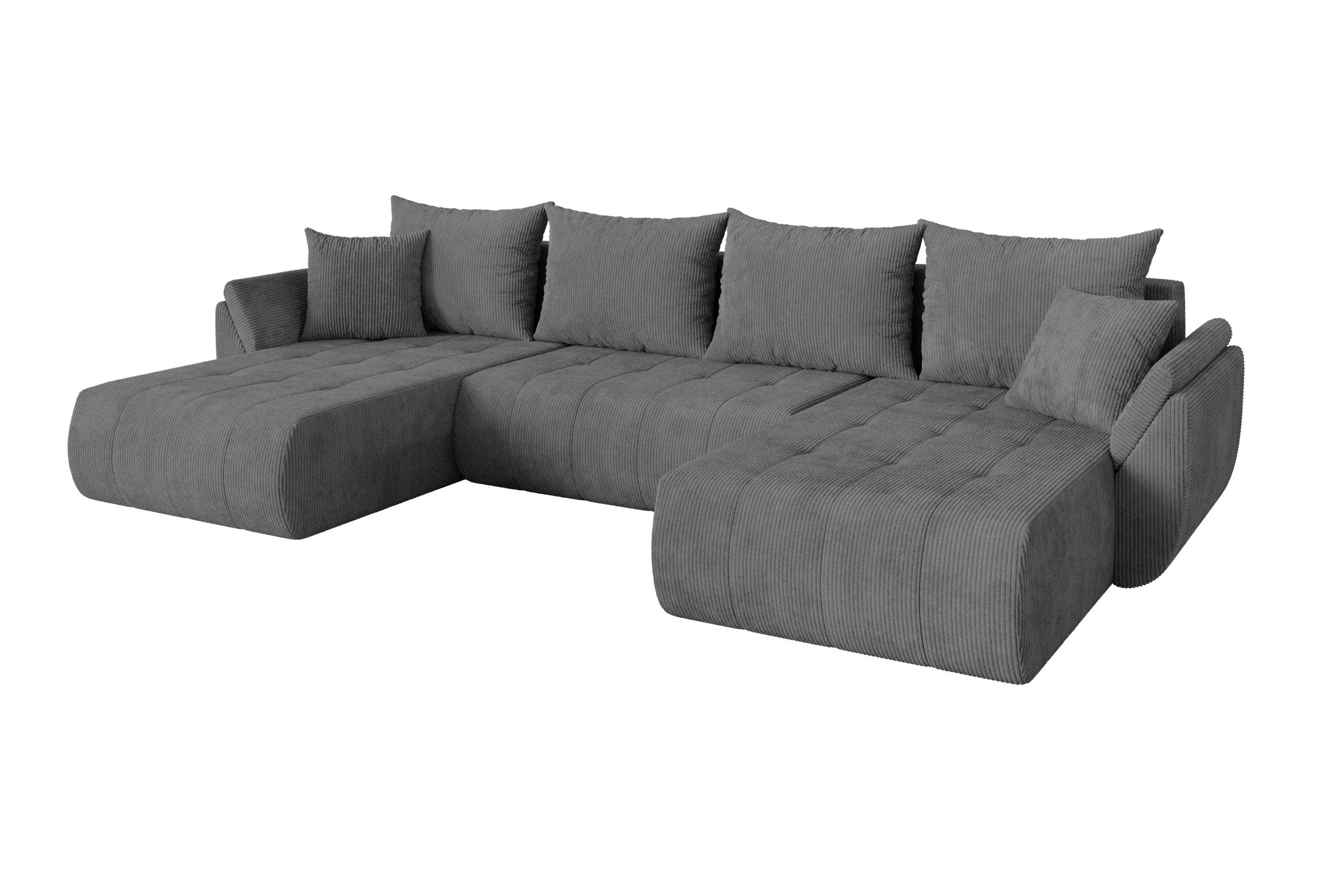 Altdecor Wohnlandschaft Dunkelgrau 378x86x194 cm