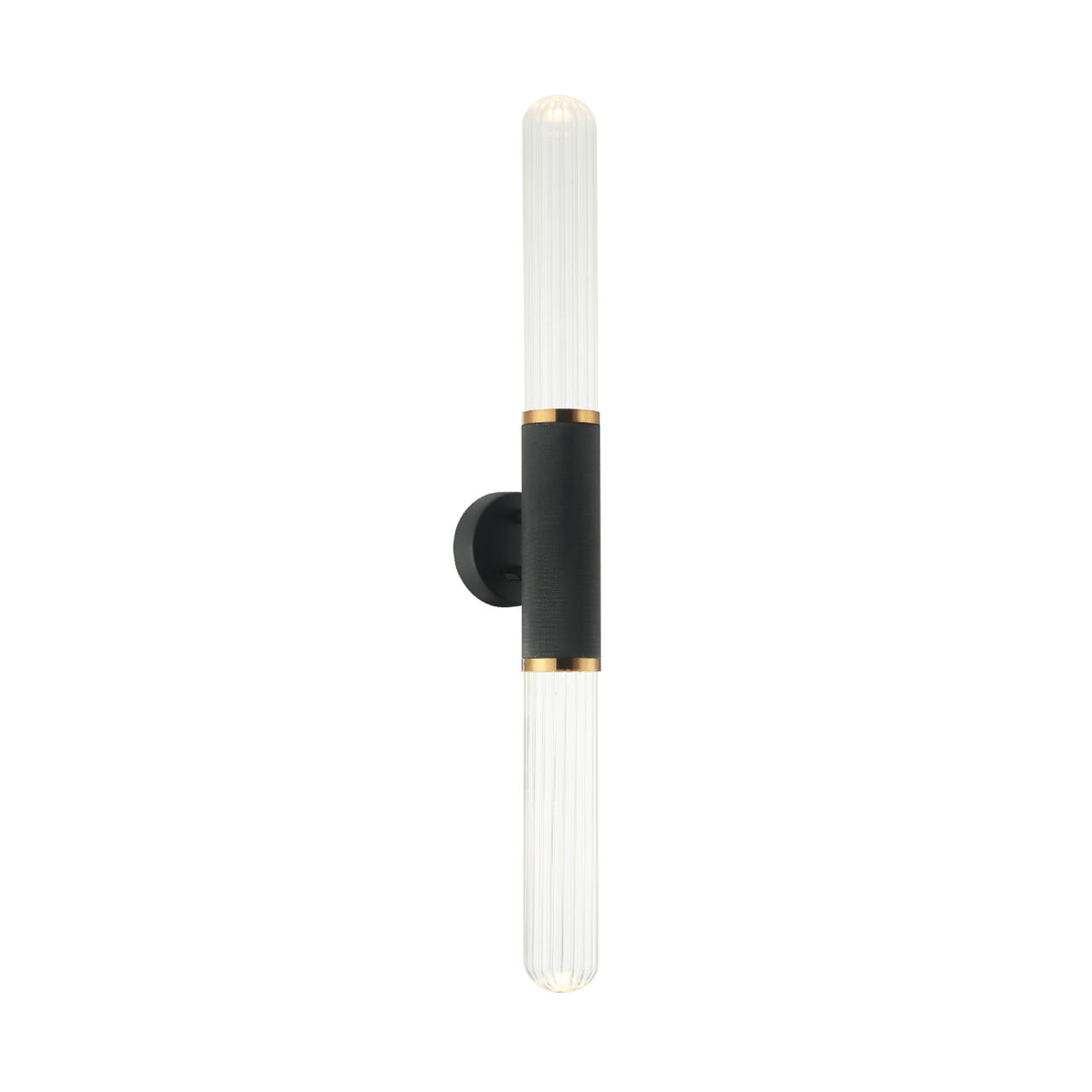 WANDLEUCHTE Hita, Schwarz, 74cm - Schwarz, Glas (12/74/74cm) - KOSILUM