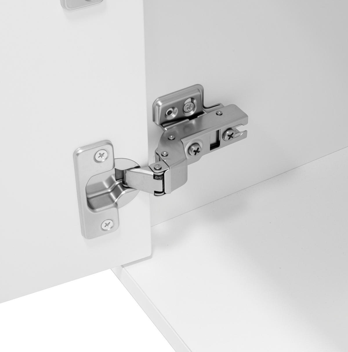 LOWBOARD in Weiß Hochglanz TV-Schrank mit 3 Türen und 2 Schubladen für Wohnzimmer, B170/T30/H30.5 cm - Weiß, Holzwerkstoff/Metall (170/30.5/30cm) - STILVORA