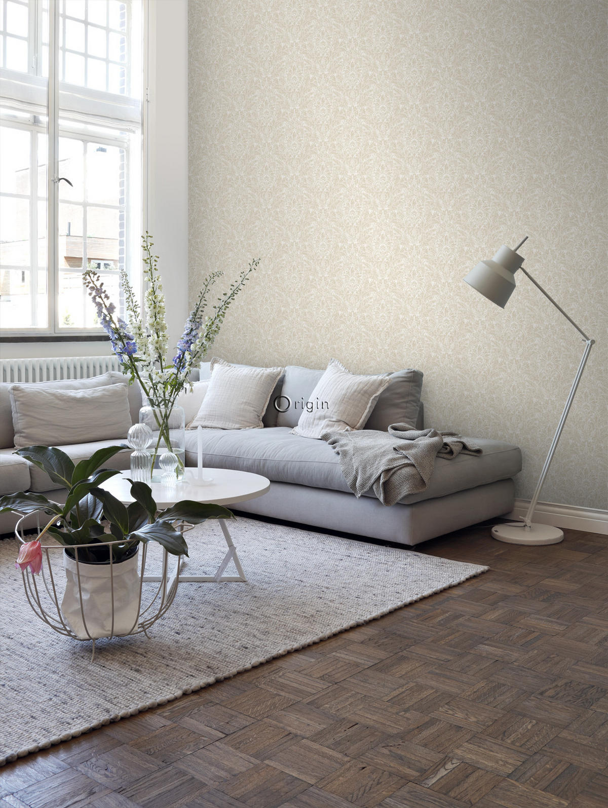 TAPETE Ornamente 53 cm x 10.05 m - Beige, Papier (53/1000cm) - Origin Wallcoverings