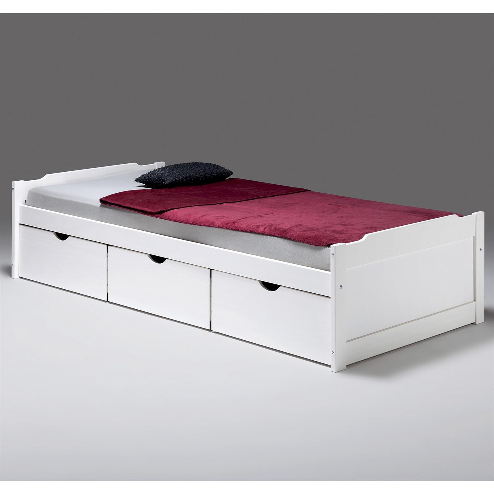 FUNKTIONSBETT MIA 90X200 CM - Weiß, Holz (99/46/205cm) - IDIMEX