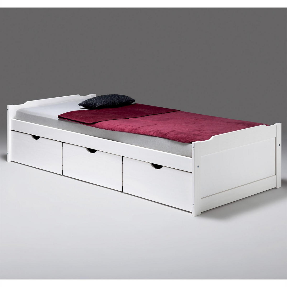 FUNKTIONSBETT MIA 90X200 CM - Weiß, Holz (99/46/205cm) - IDIMEX