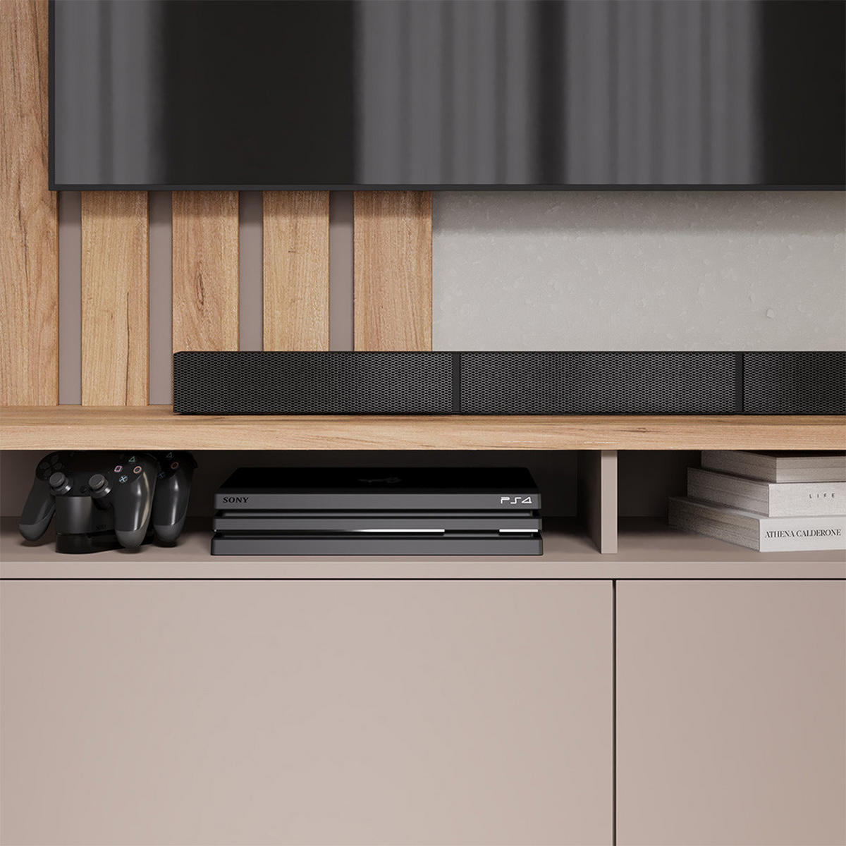 NÁSTĚNNÁ SKŘÍŇKA Harro Dub Goldkraft / béžová - šedobéžová/barva dubu, kompozitní dřevo (139/200/45cm) - Vicco