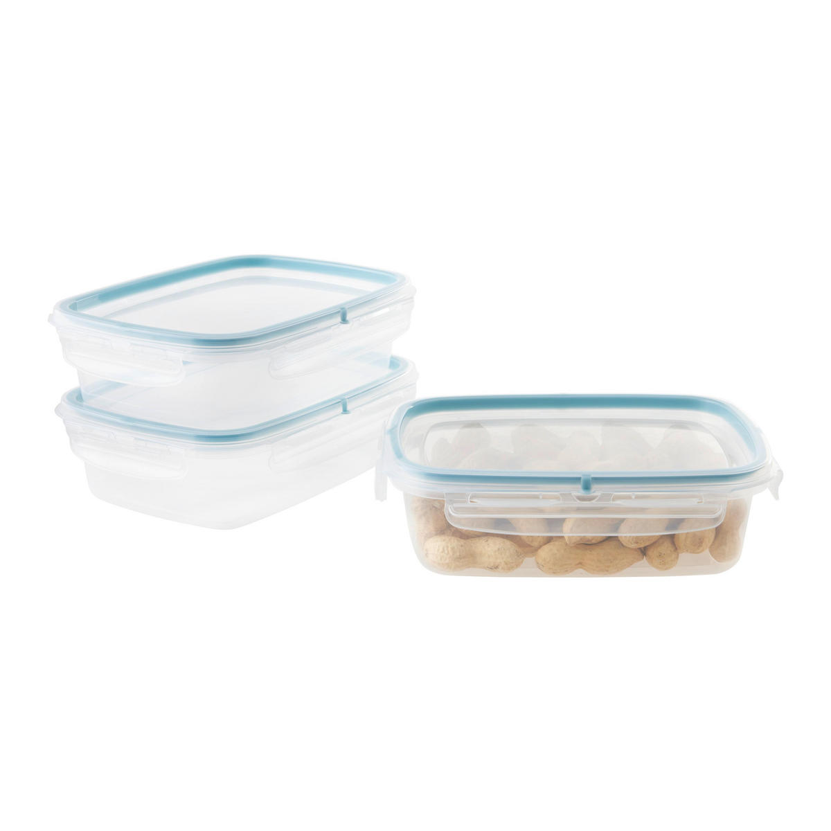 FRISCHHALTEDOSENSET Diego 0,6 L Transparent/Hellblau - Transparent, Kunststoff (14/8/18.4cm) - Mömax