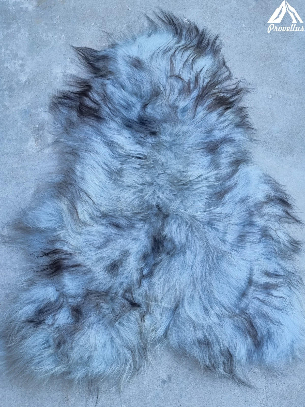 SCHAFFELL Langhaar skandinavisch weich chromfrei Hellgrau-Schwarz geflammt ca. 115 cm - Hellgrau/Schwarz, Fell (65/115cm) - Provellus