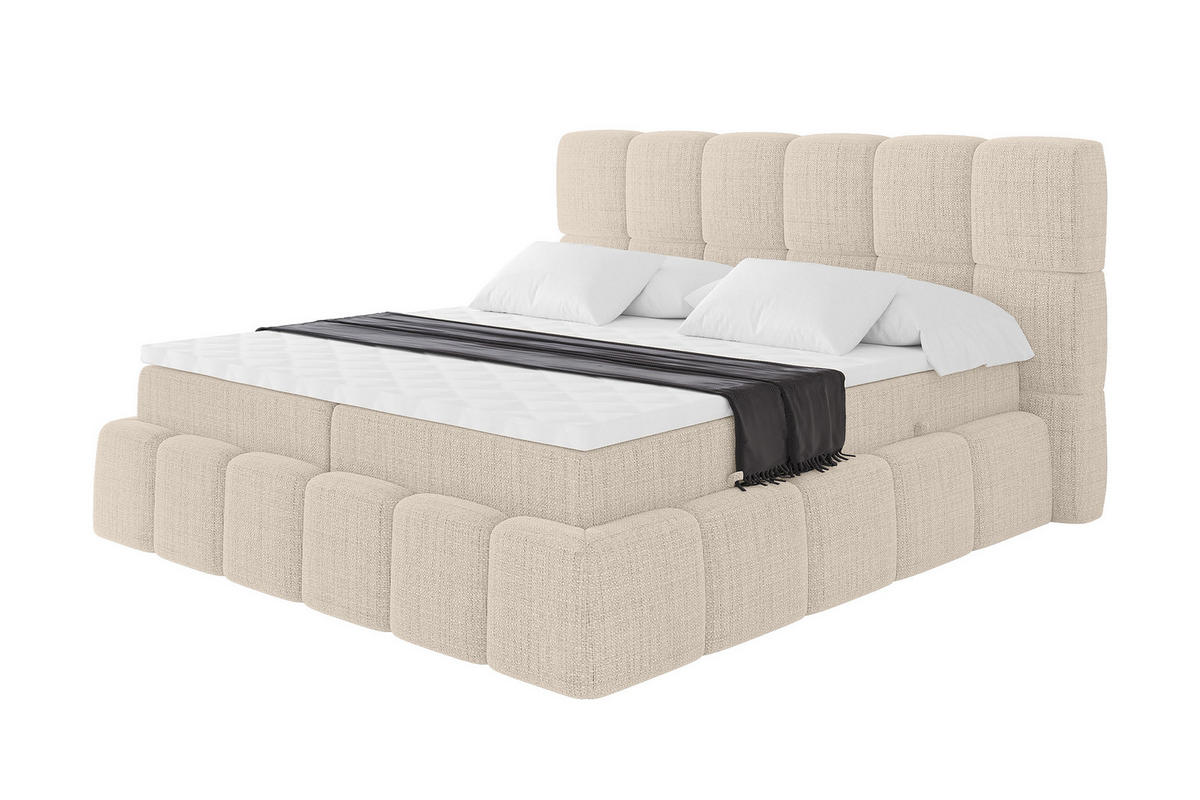 BOXBETT - AURI-H3 - 120x200 Beige Aragon - Ecru, Holzwerkstoff (120/200cm) - ALTDECOR