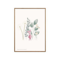 POSTER mit Rahmen Disney - Disney's Piglet Among Dandelions - Eichefarben/Multicolor, Holz/Papier (30/40cm) - Poster&Frame