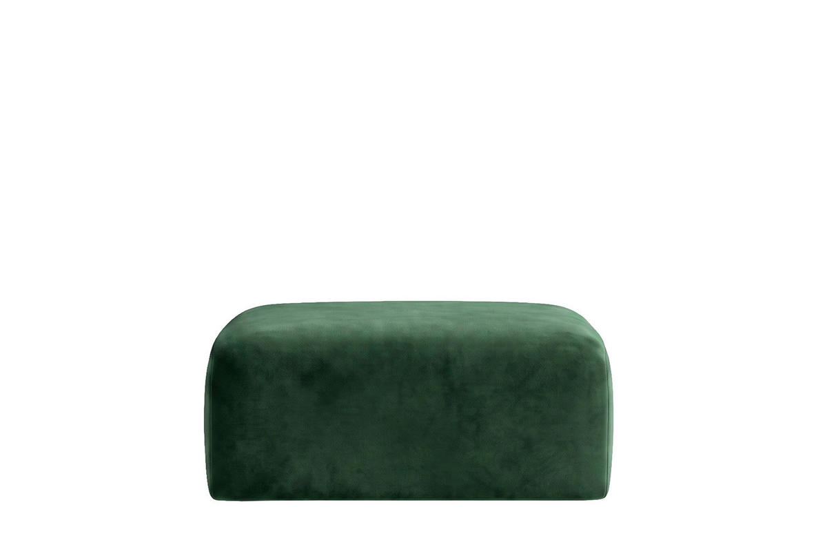 HOCKER, Sitzhocker, Velvet-Stoff Bluvel, Grün, GRETA - Grün, Holz (91/40/89cm) - Kaiser Möbel