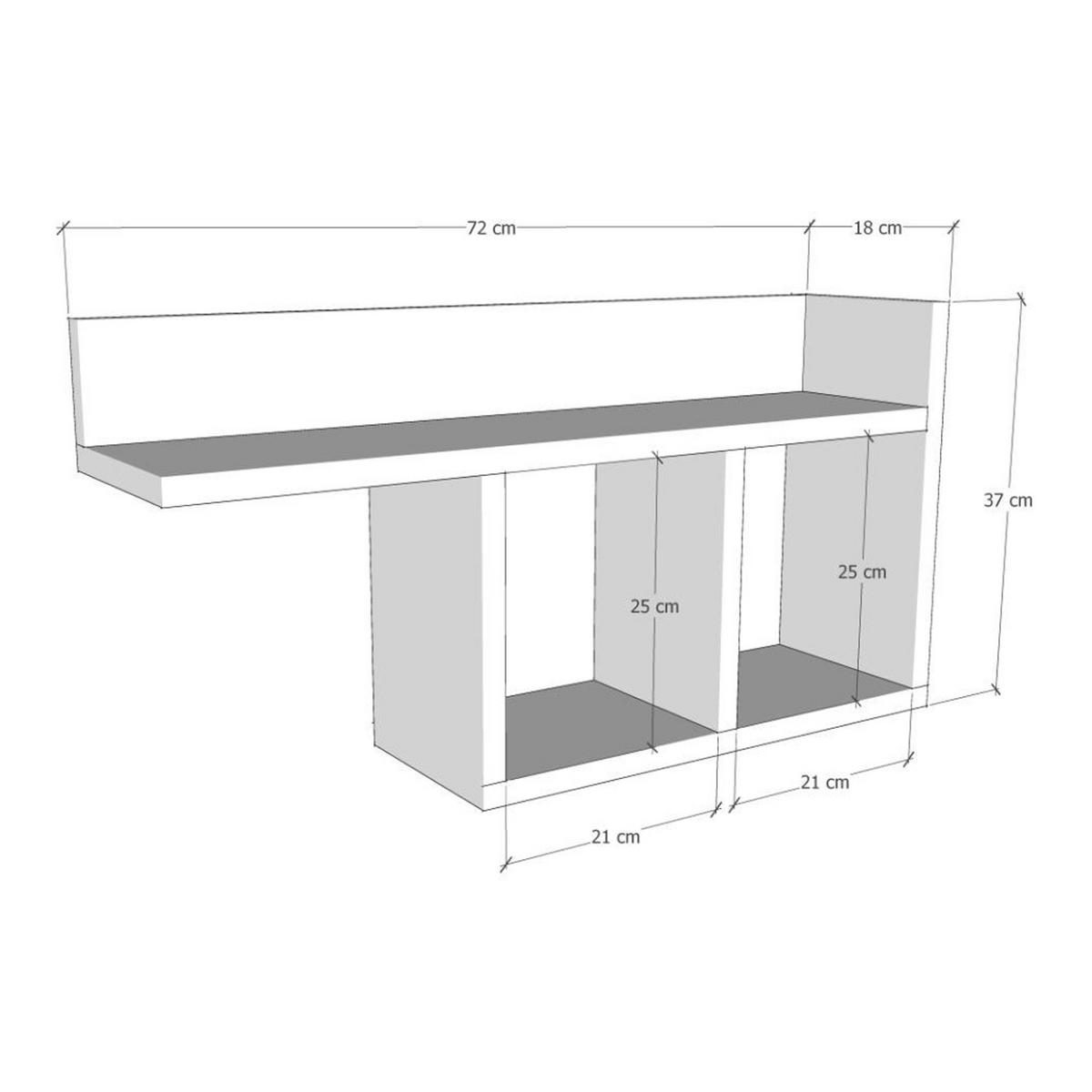 WANDREGAL Åsele - Anthrazit, Holzwerkstoff (18/37/72cm) - [en.casa]