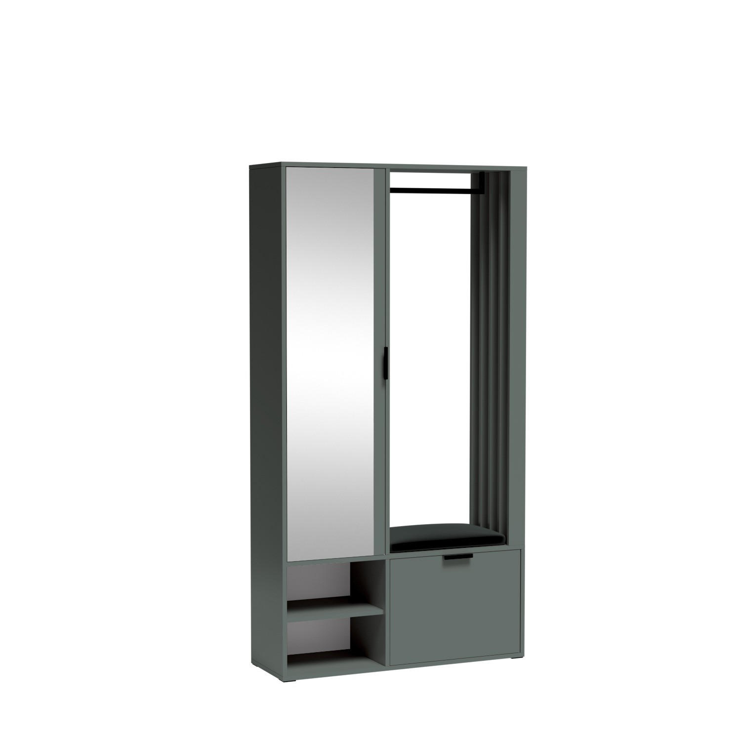 GARDEROBE Milo Uni Salbeigrün - Salbeigrün, Holzwerkstoff (100/189.4/33cm)