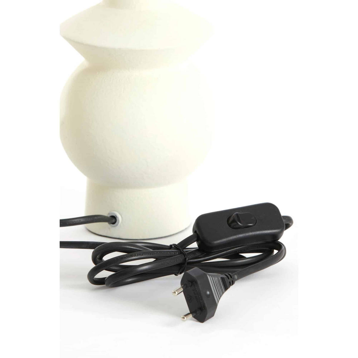 LAMPENFUSS Esino Weiß 12/12/26 cm - Weiß, Metall (12/12/26cm) - Light & Living