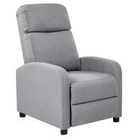 FERNSEHSESSEL Grau Eminence - Schwarz/Grau, Textil (66/103/74cm) - Beliani