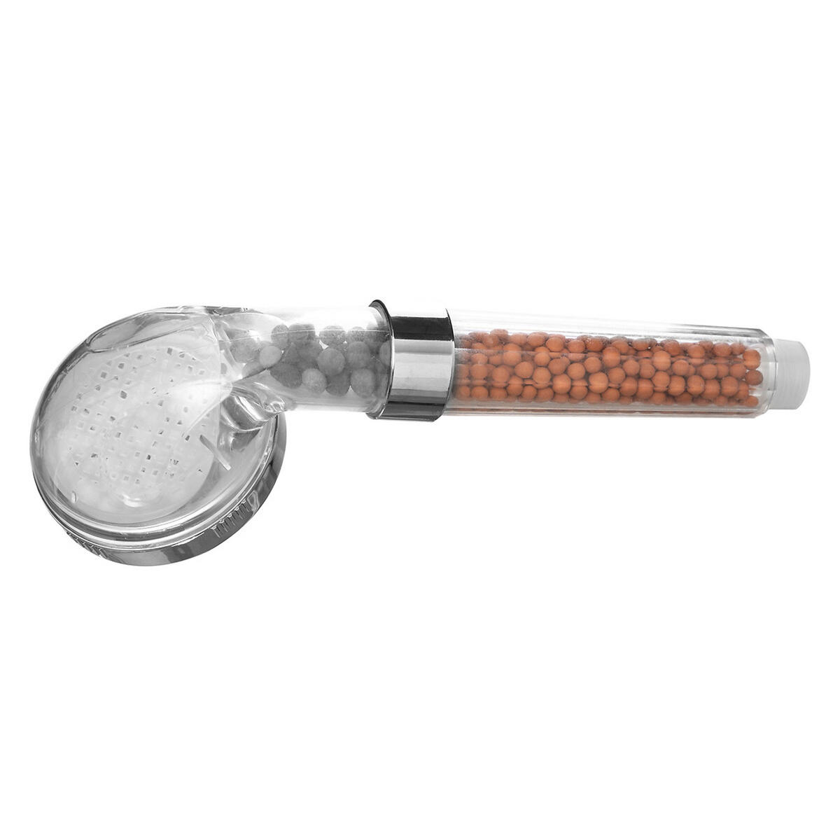 WASSERSPRAR-DUSCHKOPF, Kunststoff, verchromter Stahl, Transparent - Transparent, Kunststoff (7.5/24/7.8cm) - 5five Simply Smart