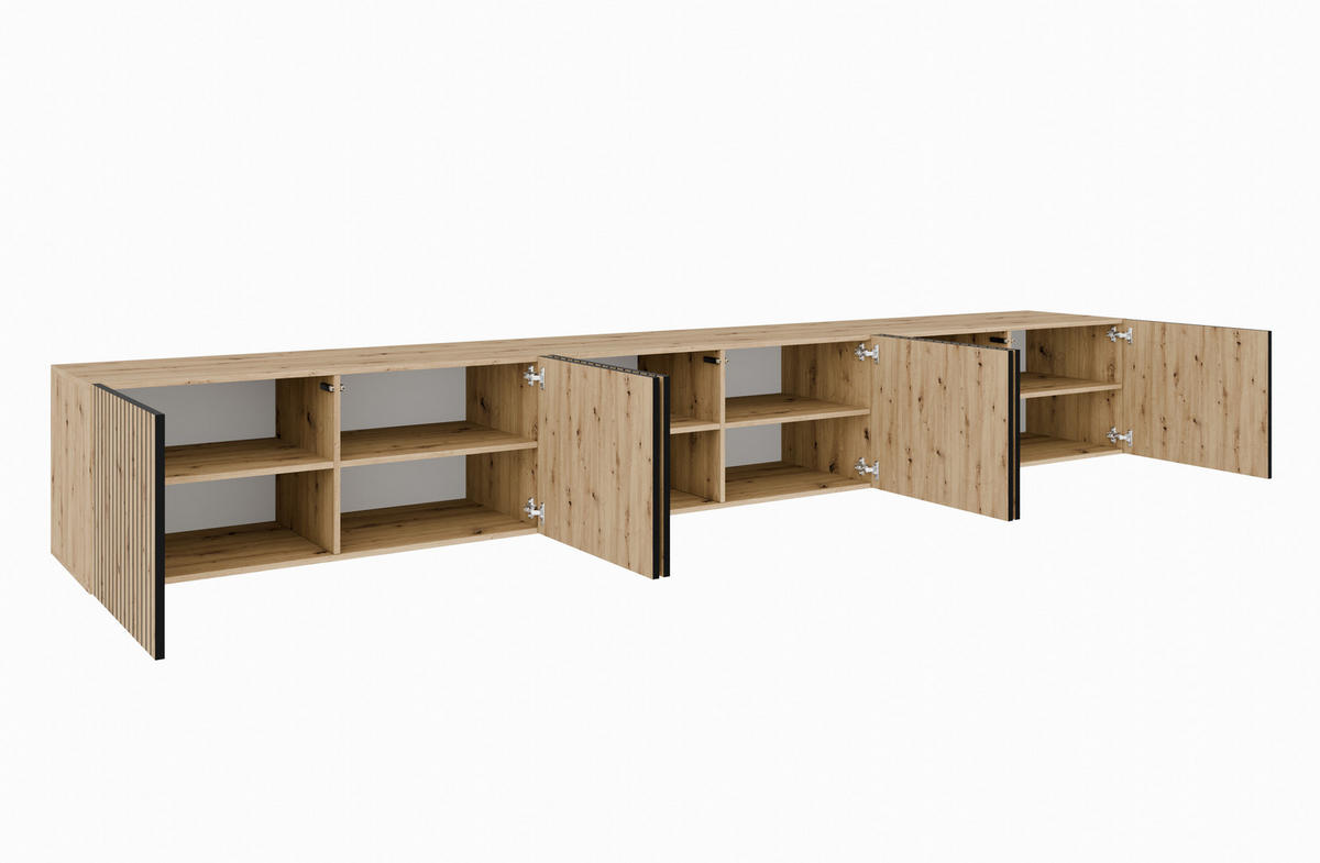 TV-SCHRANK CORA - Eiche Artisan, Holzwerkstoff (300/41/40cm) - Meblini
