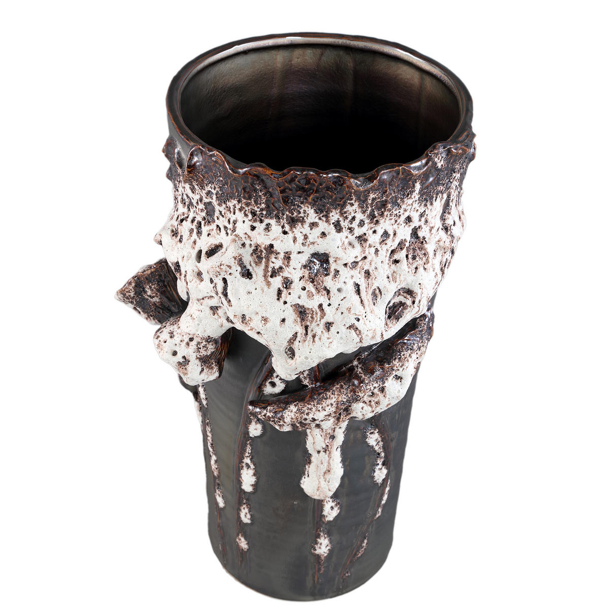 TOPF Laverae Braun 27/26.5/47cm - Braun, Keramik (47cm) - PTMD Collection